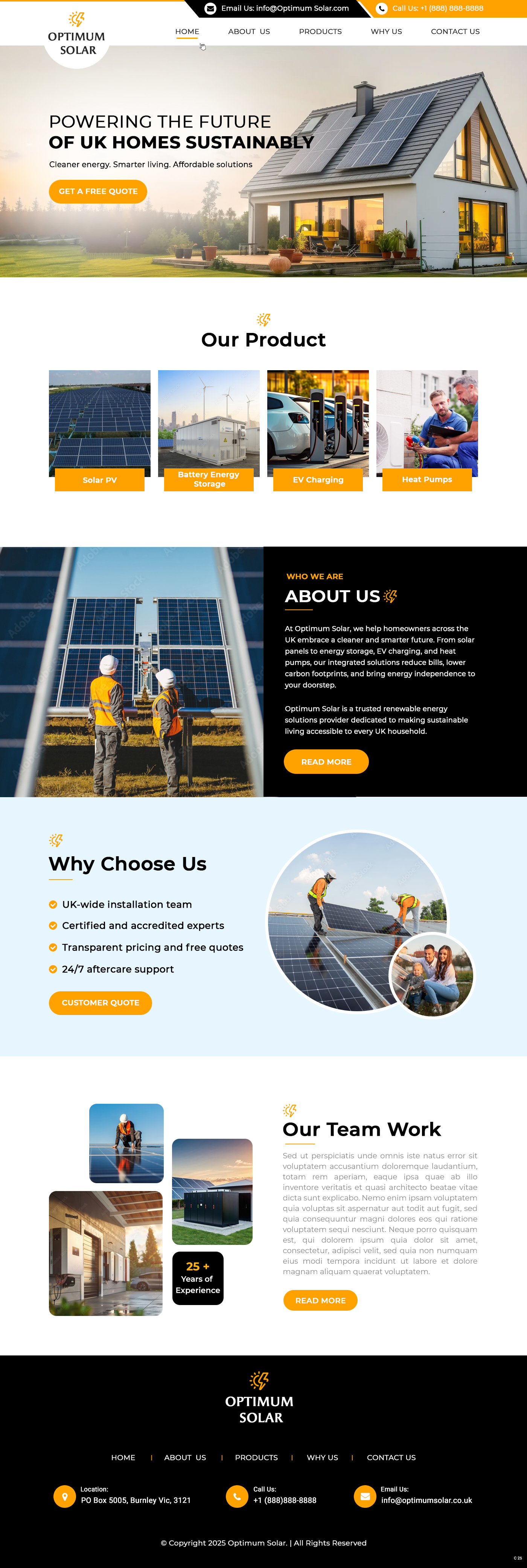 Web Design by pb for Optimum Solar International | Design #35957081