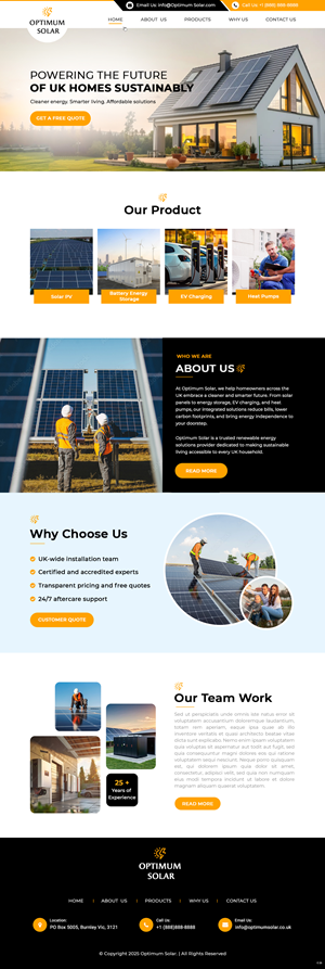 Web Design by pb for Optimum Solar International | Design: #35957081