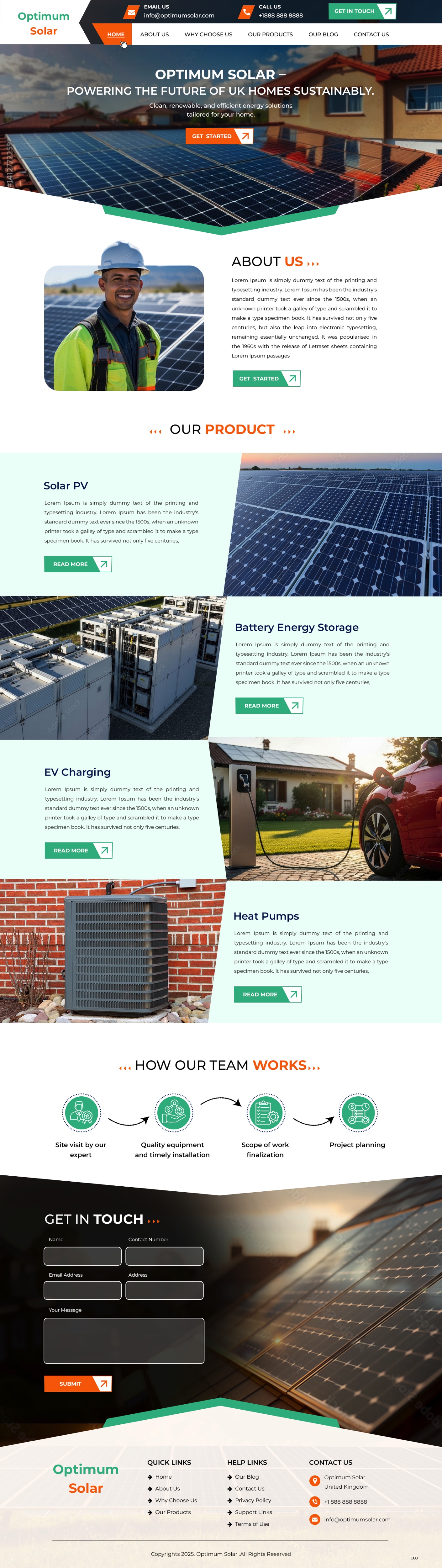 Web Design by pb for Optimum Solar International | Design #35957083