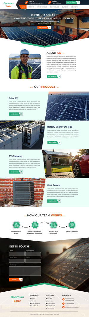 Web Design by pb for Optimum Solar International | Design: #35957083