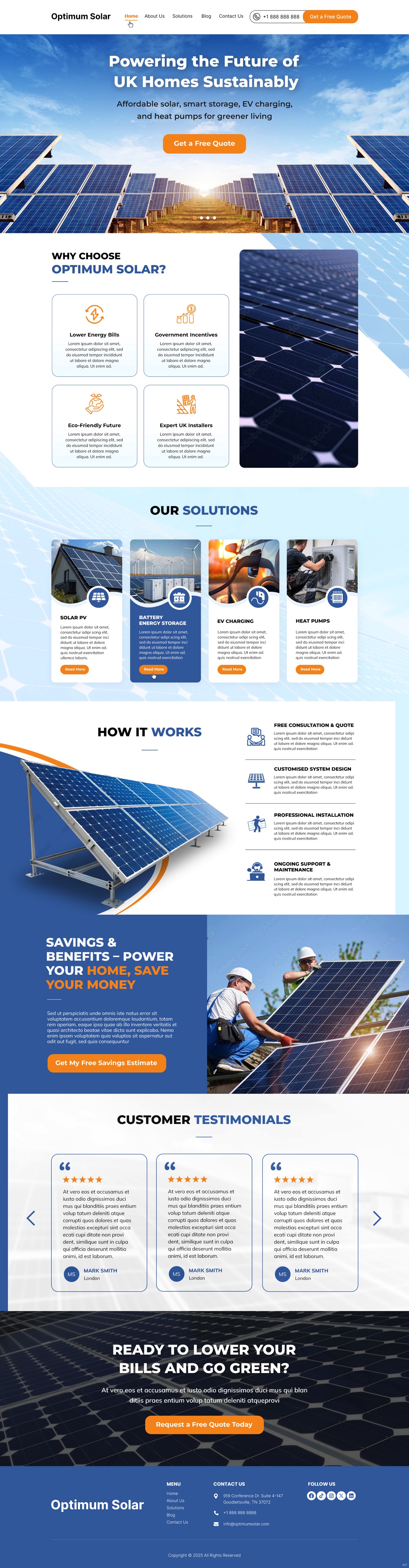 Web Design by pb for Optimum Solar International | Design #35957085