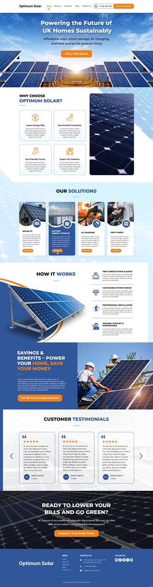 Web Design by pb for Optimum Solar International | Design: #35957085