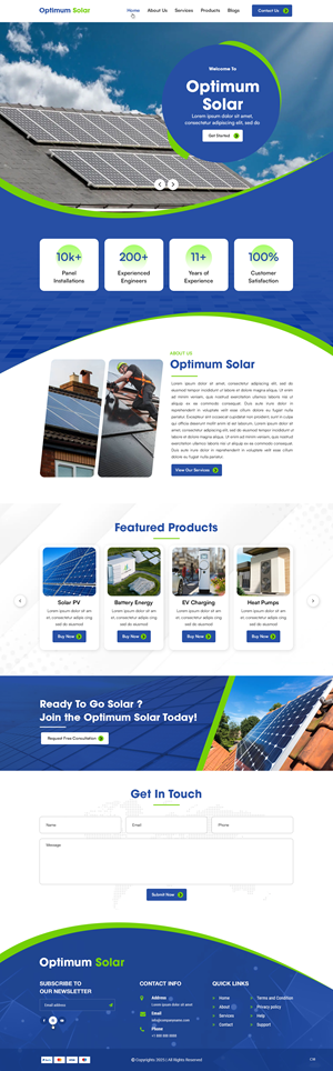 Web Design by pb for Optimum Solar International | Design: #35957087