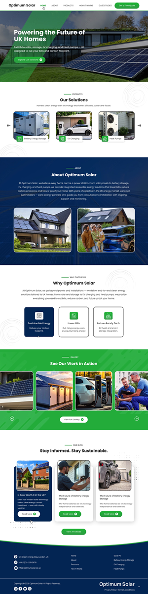 Web Design by pb for Optimum Solar International | Design: #35957088
