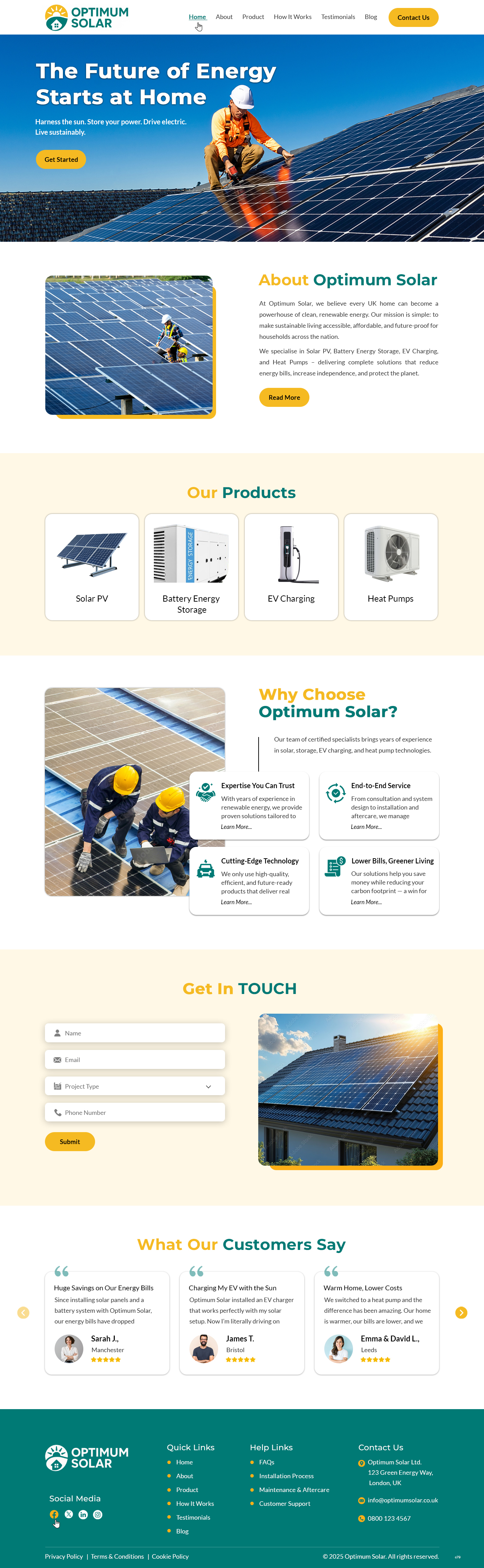 Web Design par pb pour Optimum Solar International | Design #35957089