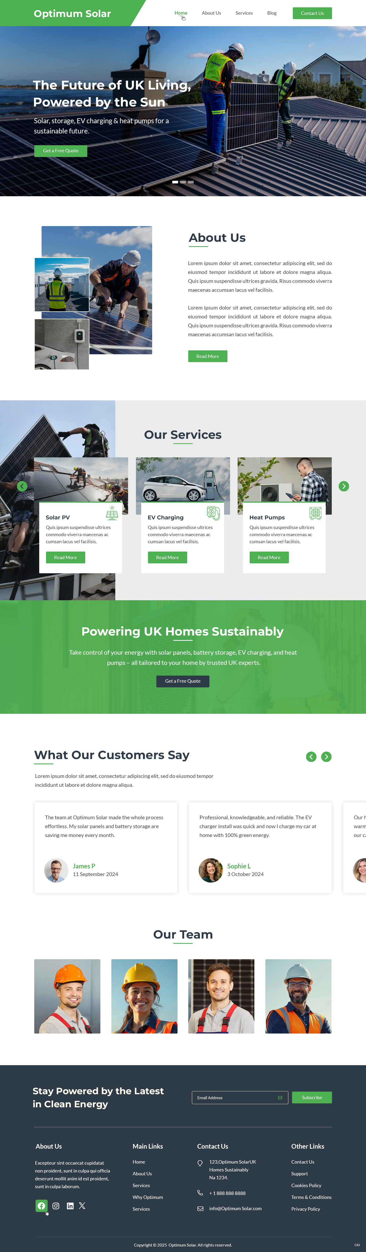 Web Design by pb for Optimum Solar International | Design #35957090