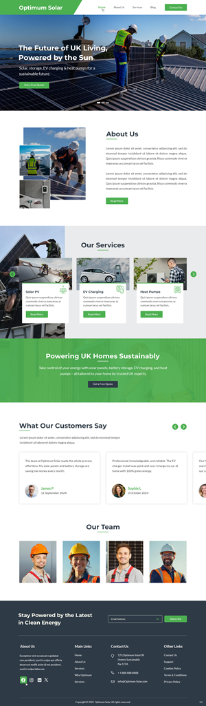 Web Design by pb for Optimum Solar International | Design: #35957090