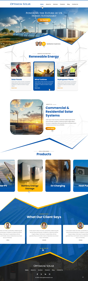 Web Design by pb for Optimum Solar International | Design: #35957092