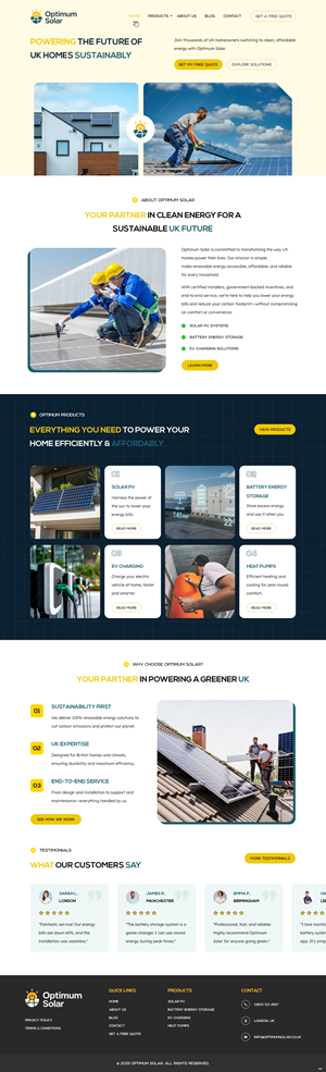Web Design by pb for Optimum Solar International | Design: #35957094