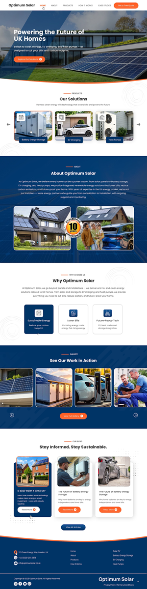 Web Design by pb for Optimum Solar International | Design: #35967242