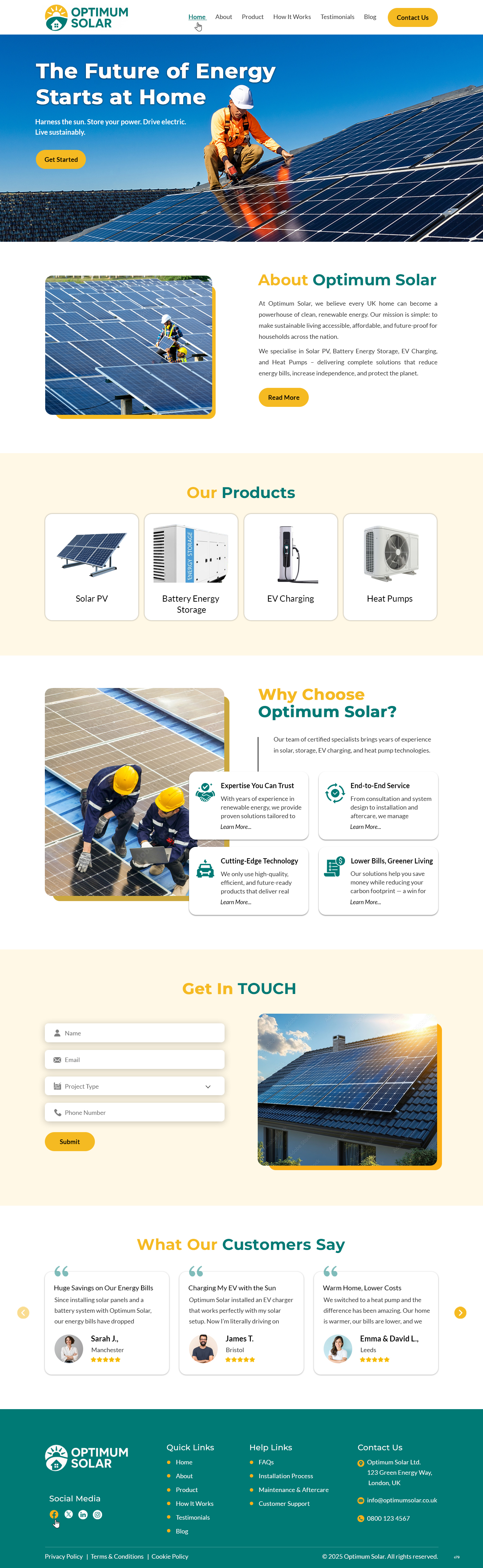 Web Design by pb for Optimum Solar International | Design #35967243