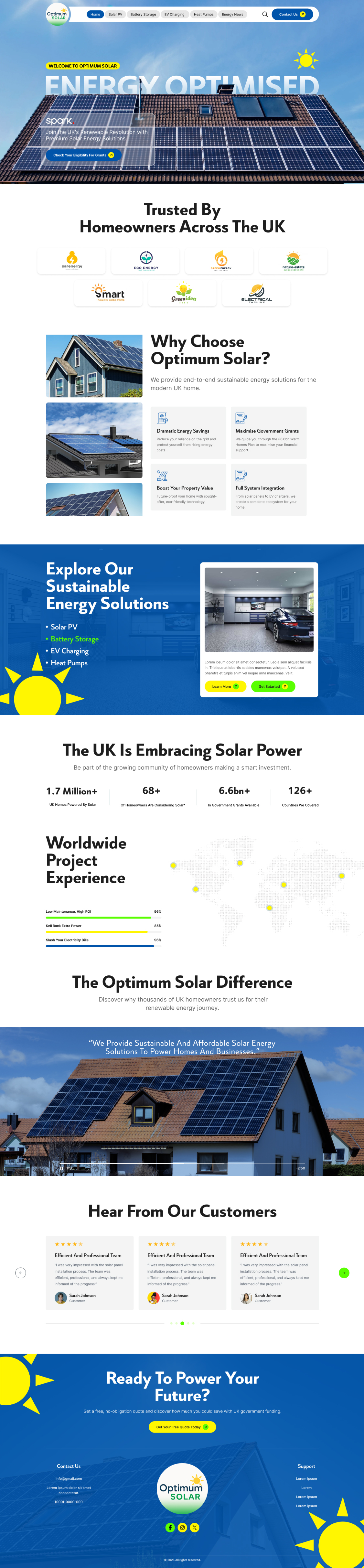 Web Design by victipedia for Optimum Solar International | Design #35957638