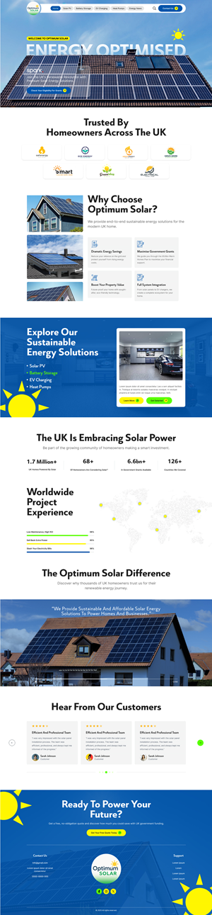 Web Design by victipedia for Optimum Solar International | Design: #35957638