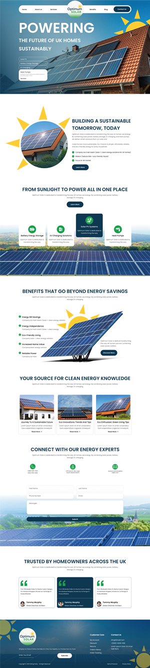 Web Design by victipedia for Optimum Solar International | Design: #35975769