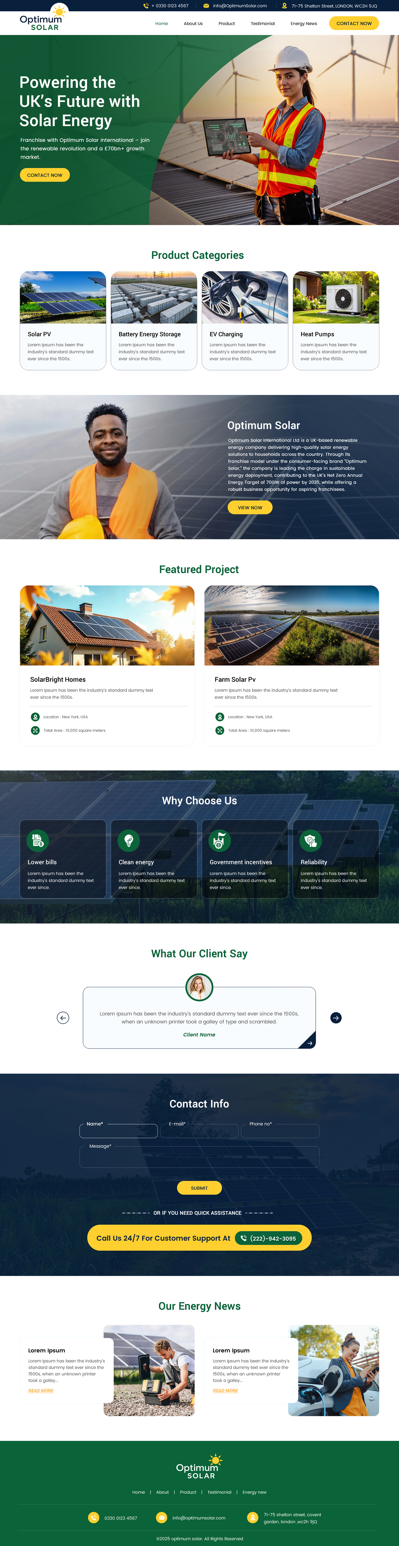 Web-Design von rightway für Optimum Solar International | Design #35972310