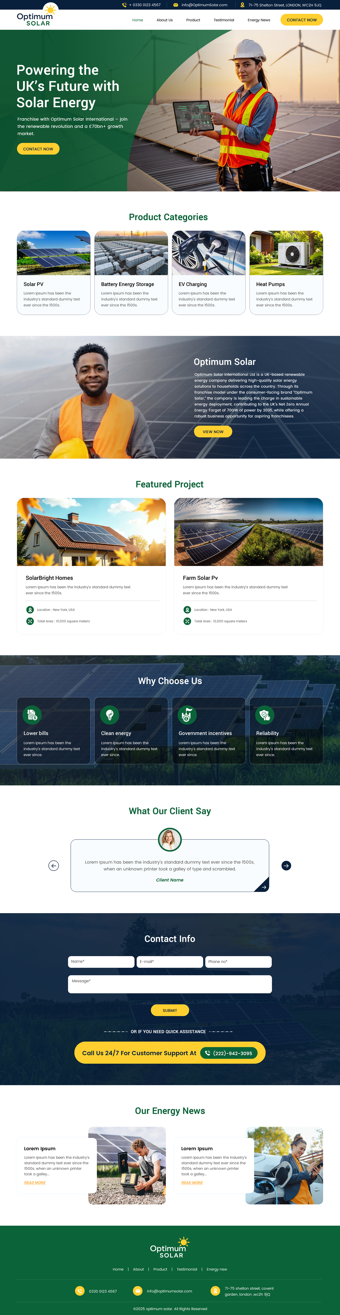 Web Design by rightway for Optimum Solar International | Design #36042557