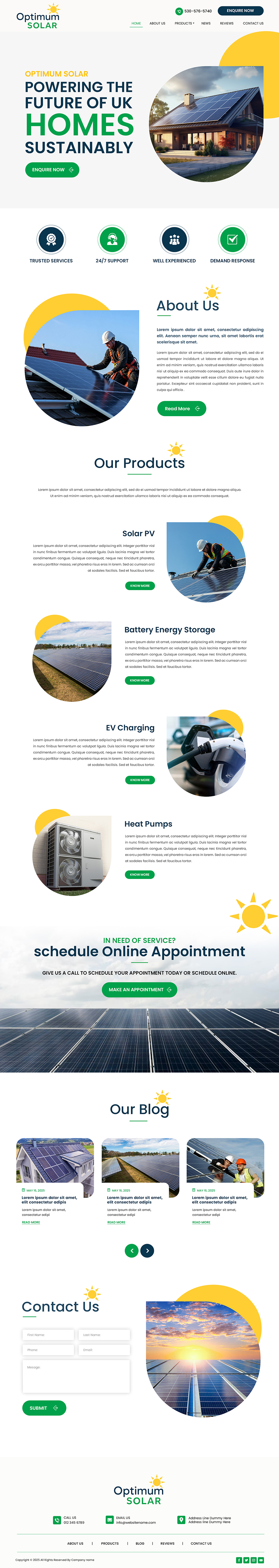 Web Design by Creations Box 2015 for Optimum Solar International | Design #35954339