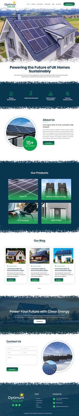 Web Design by Creations Box 2015 for Optimum Solar International | Design: #35954340