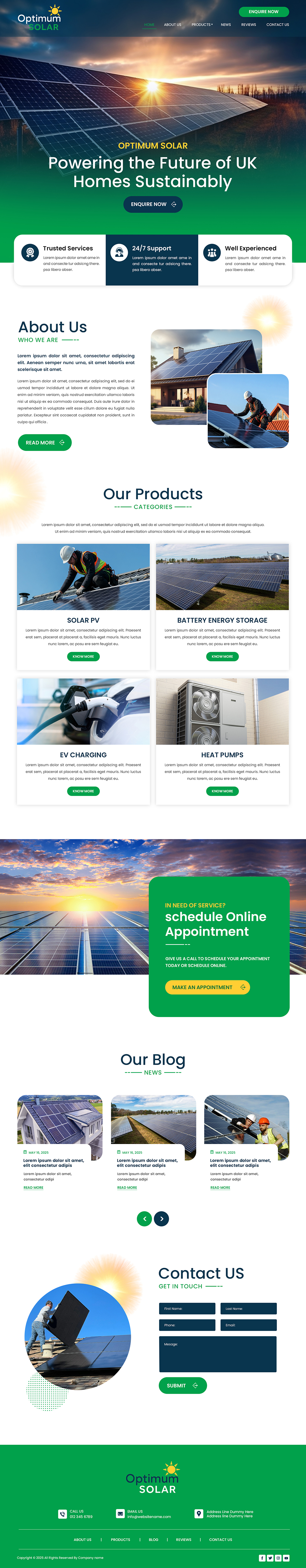 Web Design by Creations Box 2015 for Optimum Solar International | Design #36047680