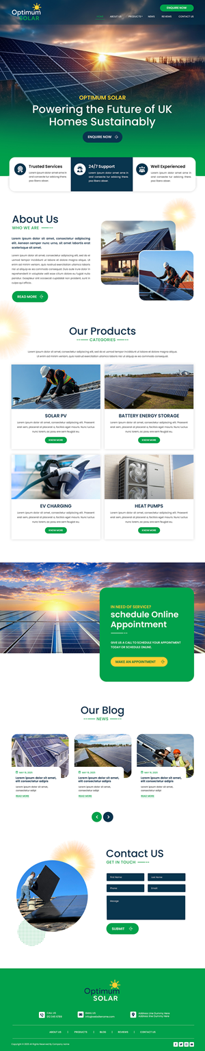 Web Design by Creations Box 2015 for Optimum Solar International | Design: #36047680