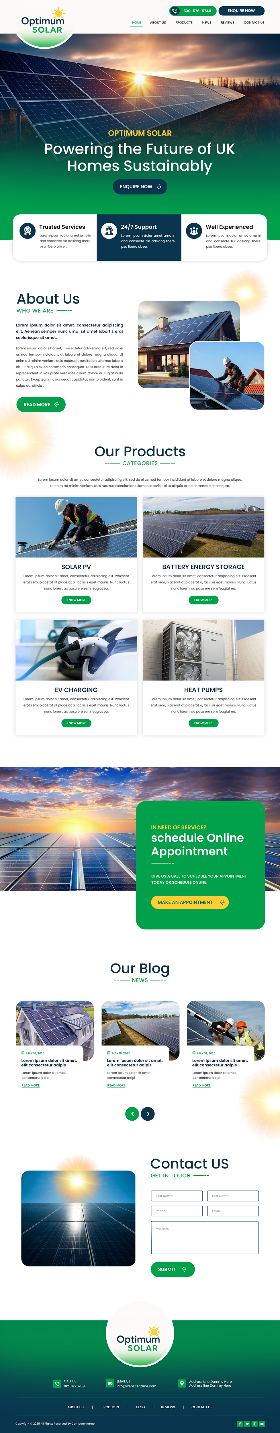 Web Design par Creations Box 2015 pour Optimum Solar International | Design #36047681