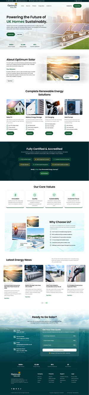 Web Design by *mary for Optimum Solar International | Design: #35978827