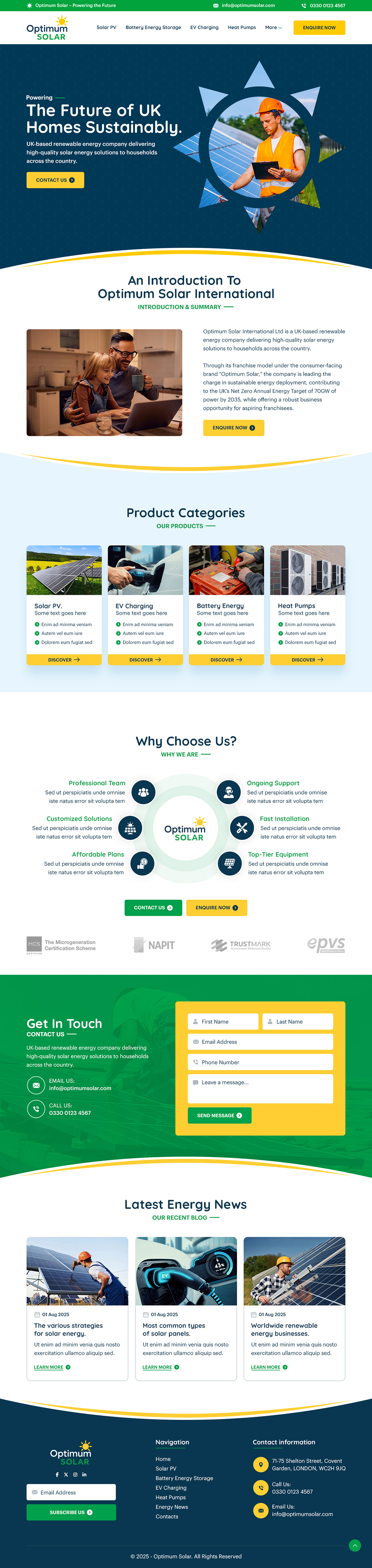 Diseño Web por sai.designer87 para Optimum Solar International | Diseño #36053137