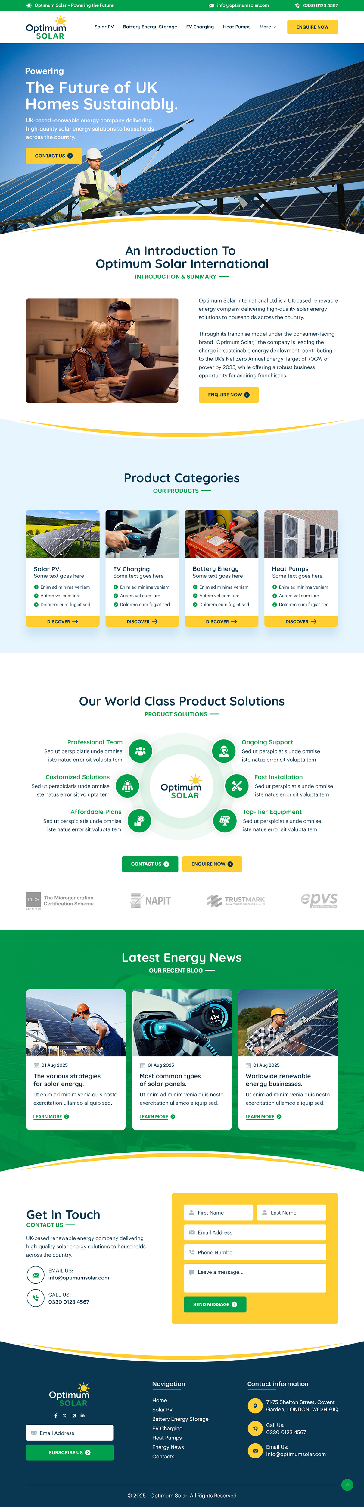 Diseño Web por sai.designer87 para Optimum Solar International | Diseño #36079674