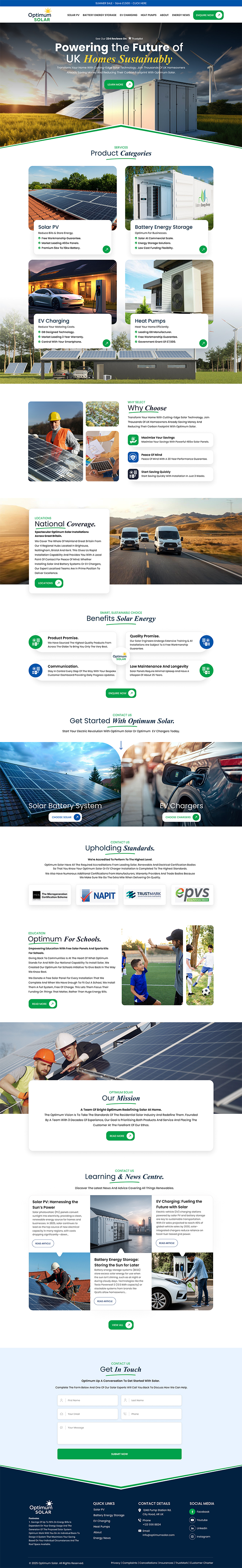 Web Design by hav@tech for Optimum Solar International | Design #35959945