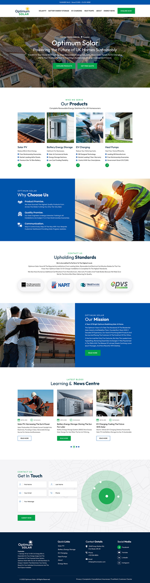 Web Design by hav@tech for Optimum Solar International | Design #35989615