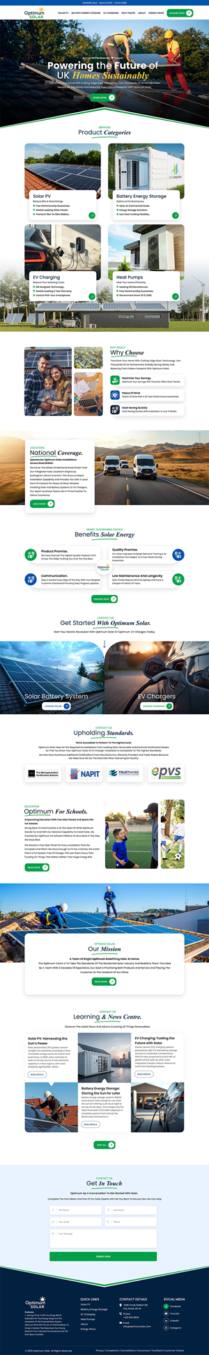 Web Design by hav@tech for Optimum Solar International | Design: #35993918