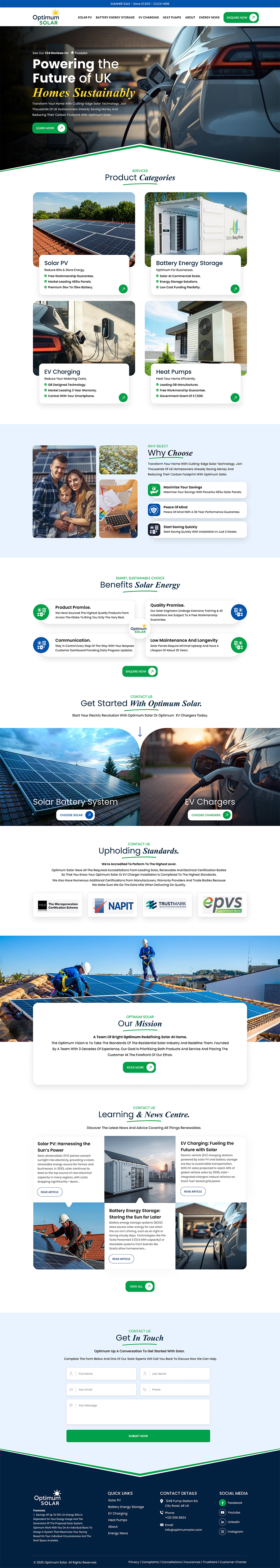 Web Design par hav@tech pour Optimum Solar International | Design #35993919