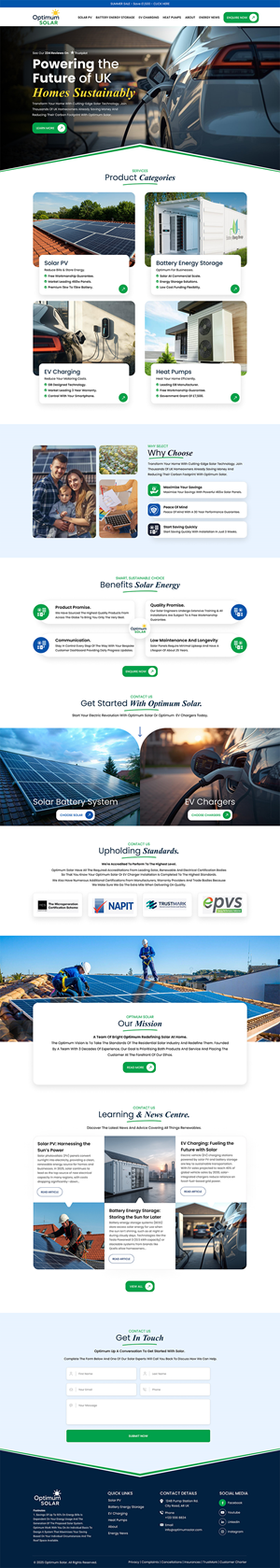 Web Design by hav@tech for Optimum Solar International | Design: #35993919