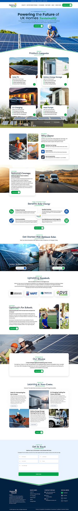Web Design by hav@tech for Optimum Solar International | Design: #36042577