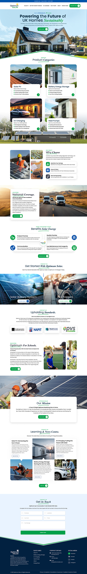 Web Design by hav@tech for Optimum Solar International | Design: #36042578
