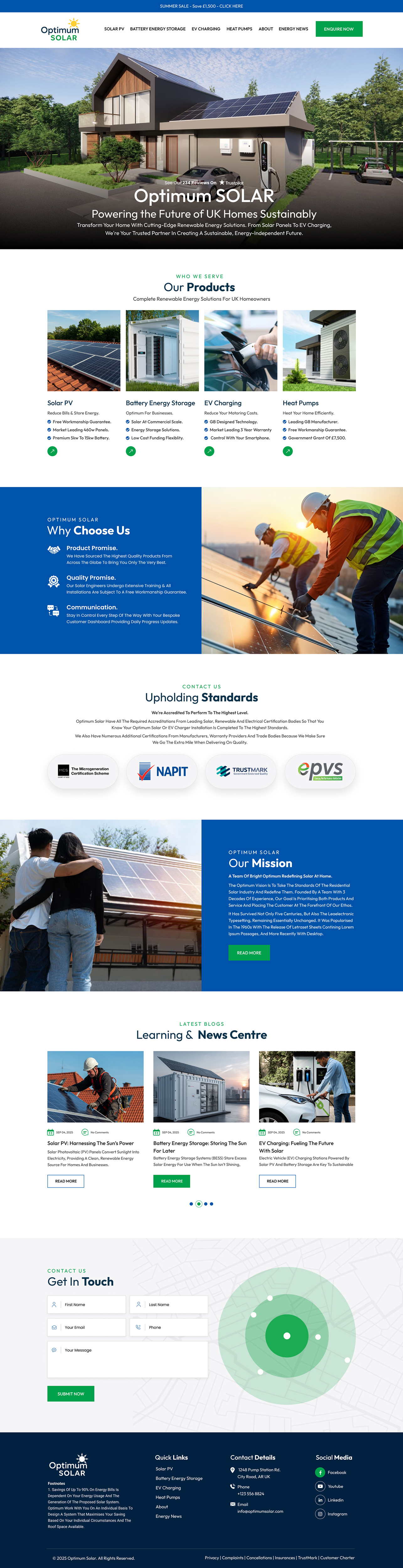 Diseño Web por hav@tech para Optimum Solar International | Diseño #36042581