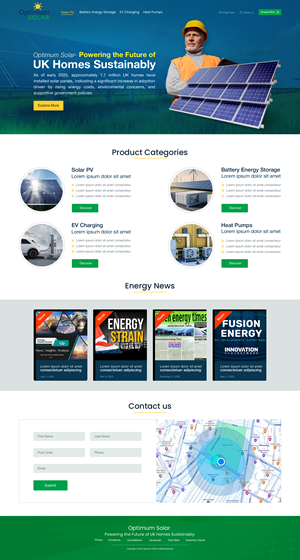 Web Design by Pentacle CodeCanvas for Optimum Solar International | Design: #35990056