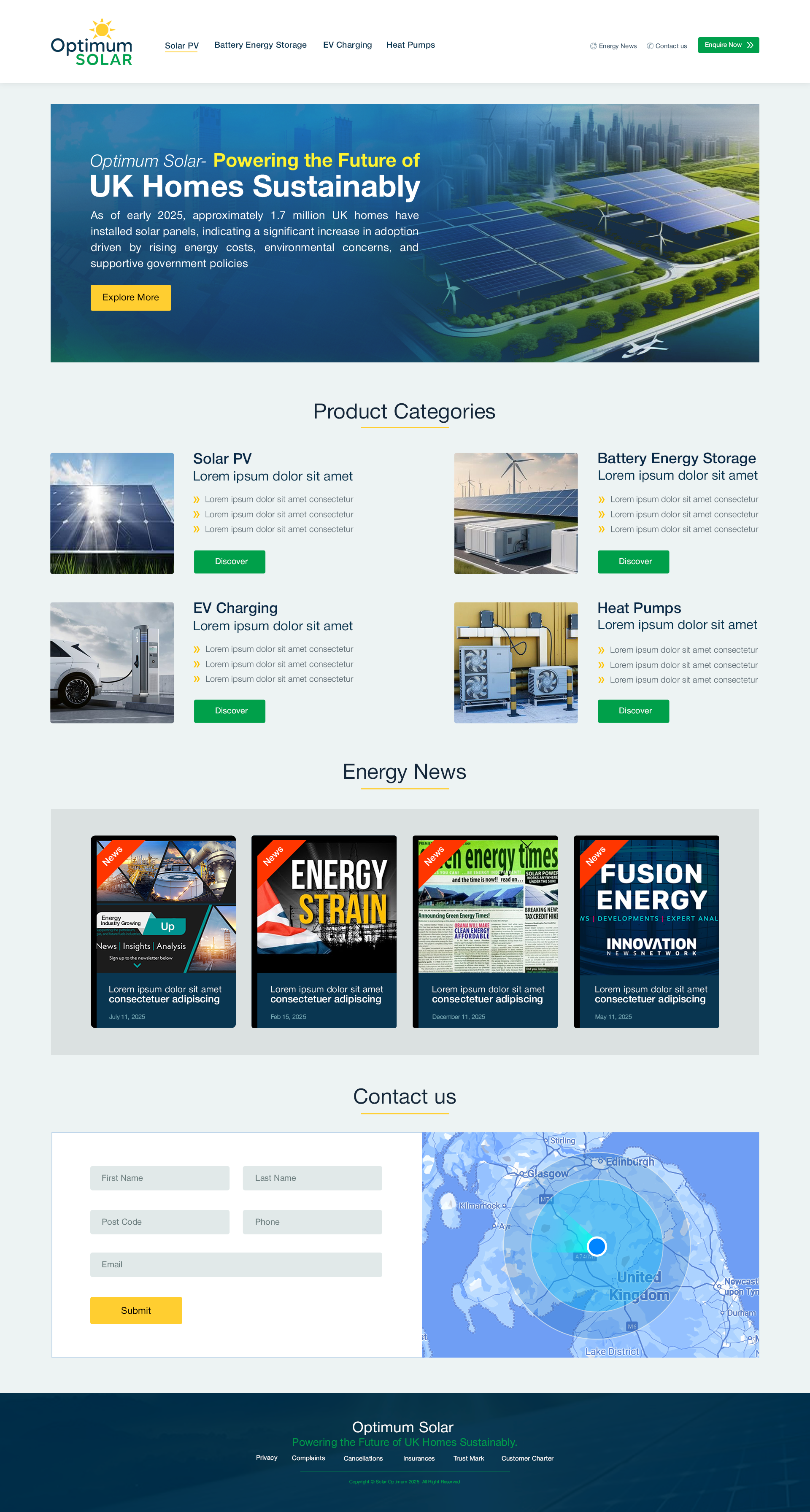 Web Design by Pentacle CodeCanvas for Optimum Solar International | Design #35990057