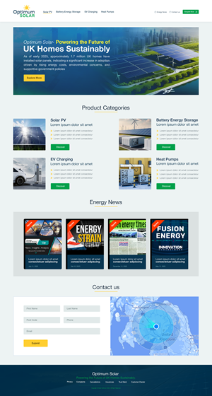Web Design by Pentacle CodeCanvas for Optimum Solar International | Design: #35990057