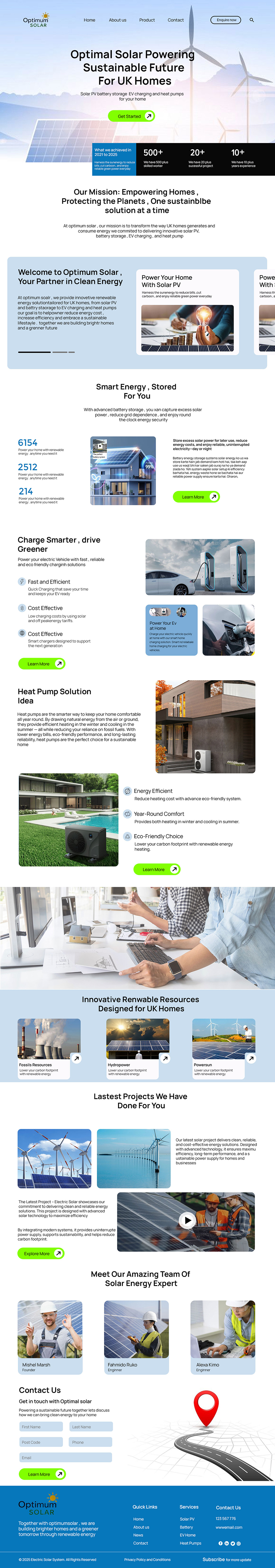 Web Design by Jarry199776 for Optimum Solar International | Design #35974975