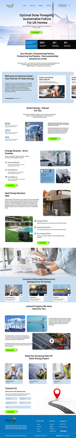 Web Design by Jarry199776 for Optimum Solar International | Design: #35974975