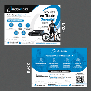 Flyer A6 pour services mobiles aux cyclistes (réparation, confort..)