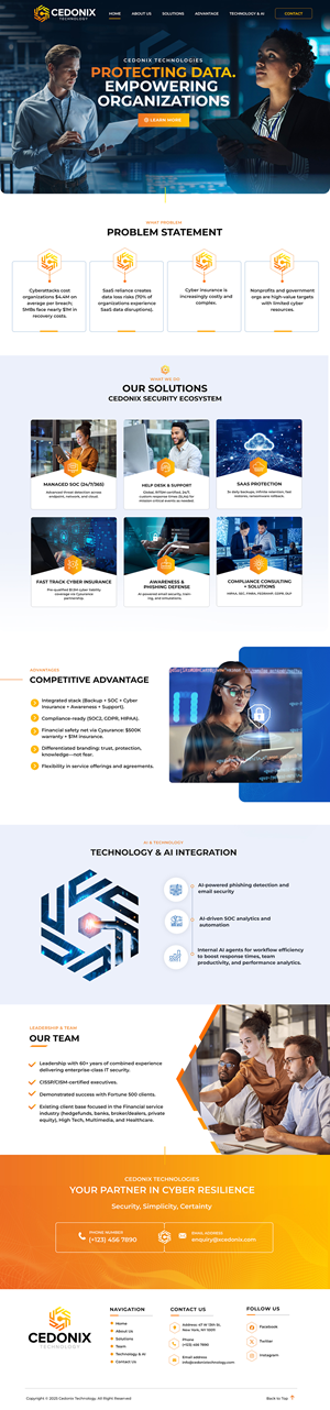 Web Design by Blue Sparrow for Cedonix, LLC | Design: #35986656