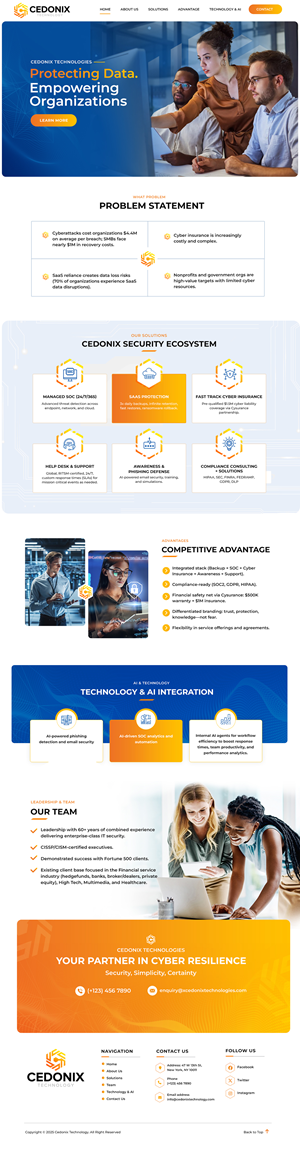 Web Design by Blue Sparrow for Cedonix, LLC | Design: #35986657