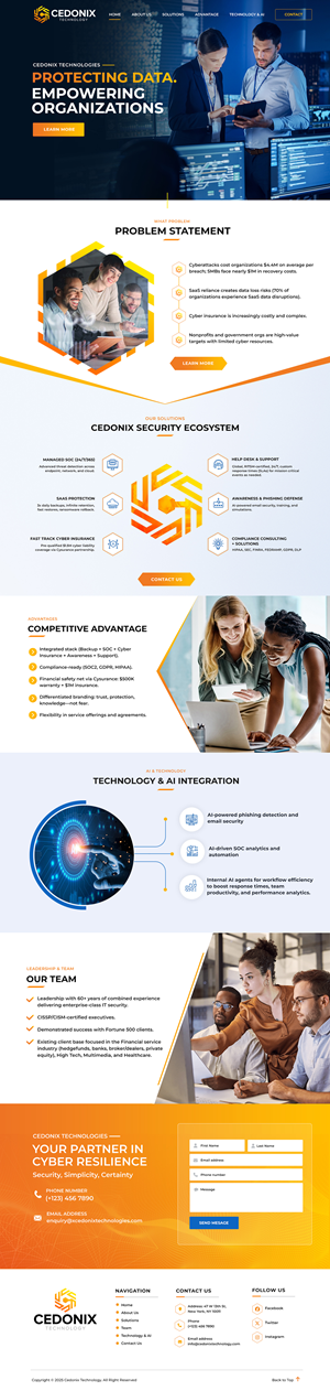 Web Design by Blue Sparrow for Cedonix, LLC | Design: #35986659
