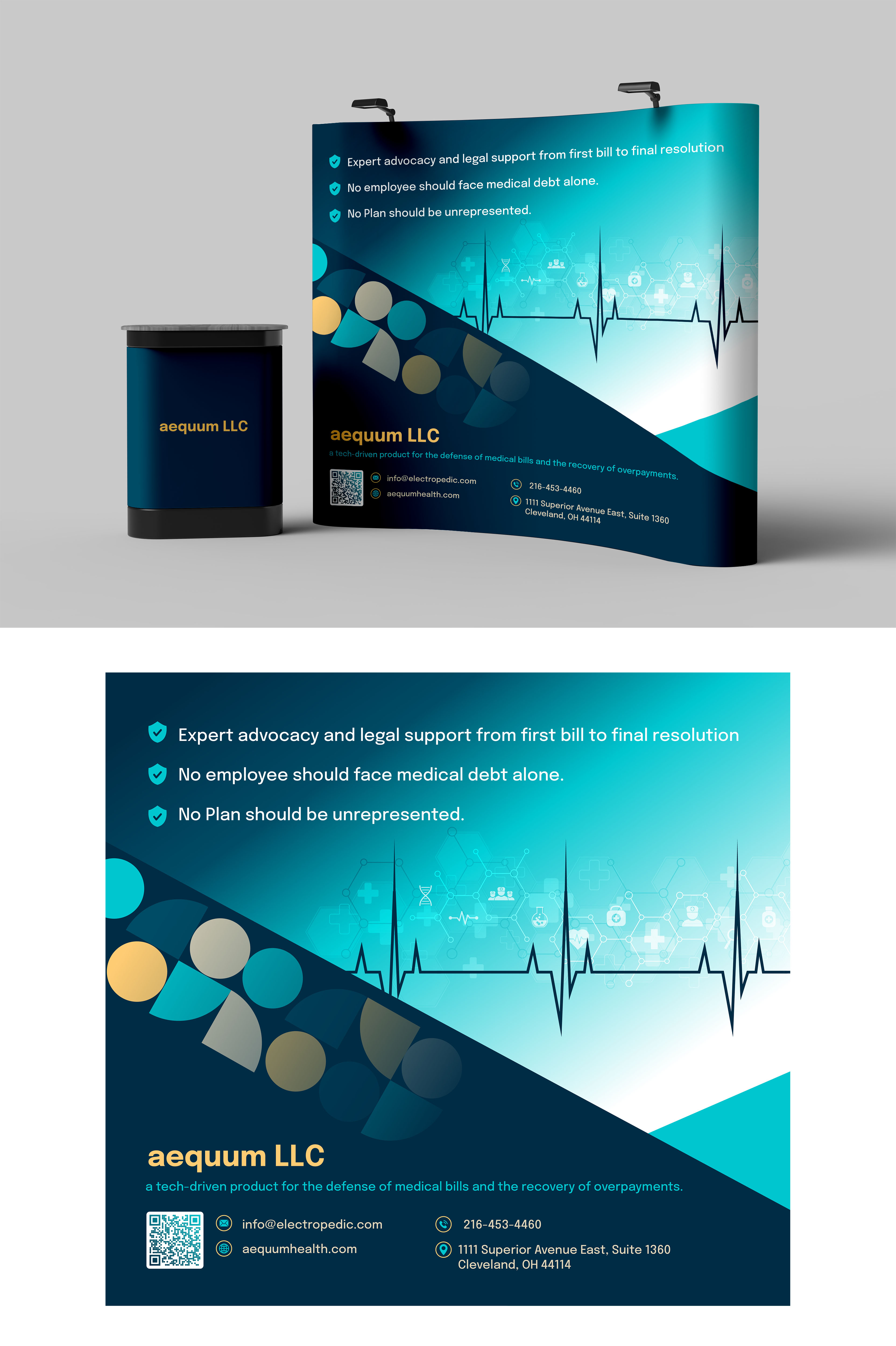 Trade Show Booth Design by KickArt for aequum LLC | Design #35981581