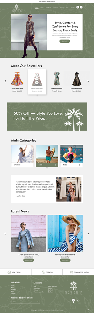 Shopify Design by pb for this project | Design: #35989569