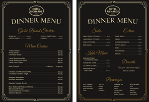 Menu Design by Tod
