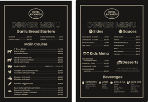 Menu Design by Tod for Hotel Richards | Design: #35995455