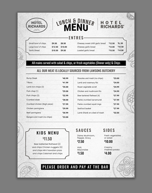 Menu Design by debdesign for Hotel Richards | Design: #36007727